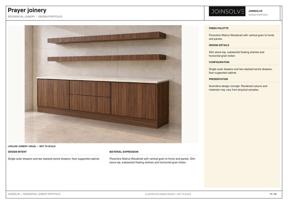 Portfolio sheet 11: Prayer joinery