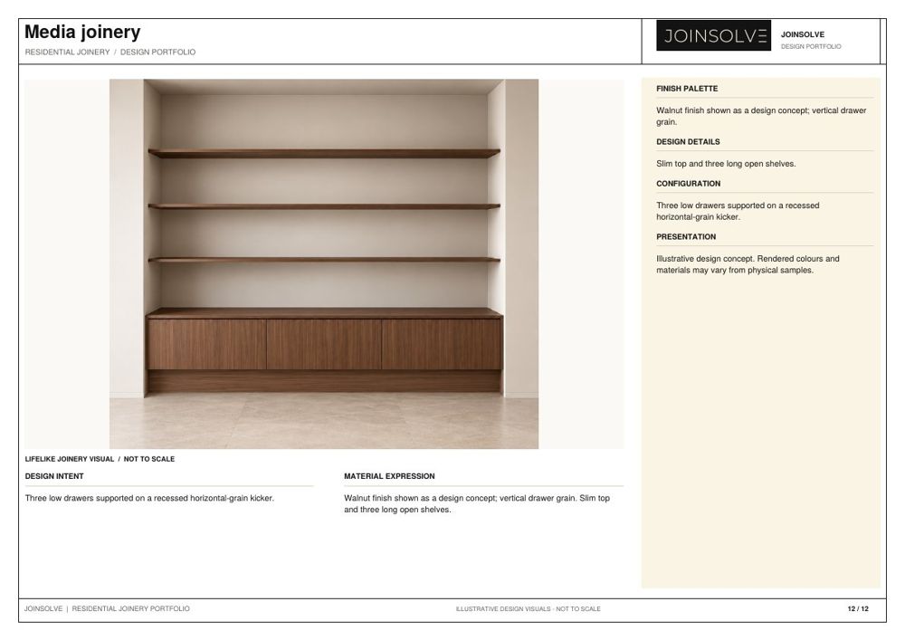 Portfolio sheet 12: Media joinery